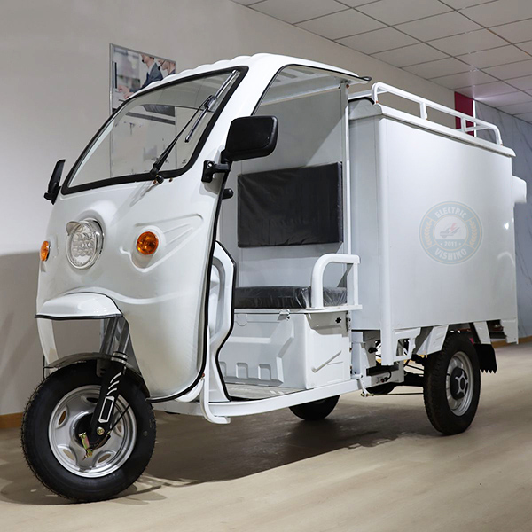 Xe điện 3 bánh chở hàng 600kg Vishiko thùng kín