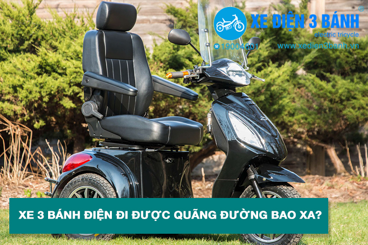 Xe 3 bánh điện đi được quãng đường bao xa? - Xe điện 3 bánh, xe điện ba bánh, xe 3 bánh điện, xe ba bánh điện, xe máy điện 3 bánh